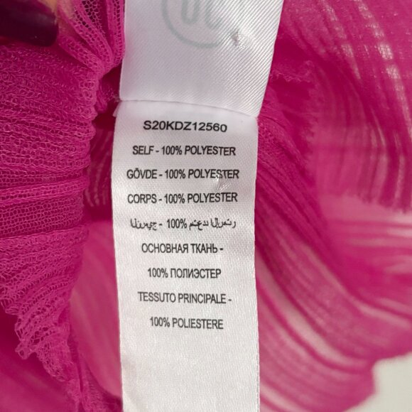 Opening Ceremony Sheer Ribbed Pink Top Half Sleeve See Through Mesh Shirt Small - Picture 9 of 9